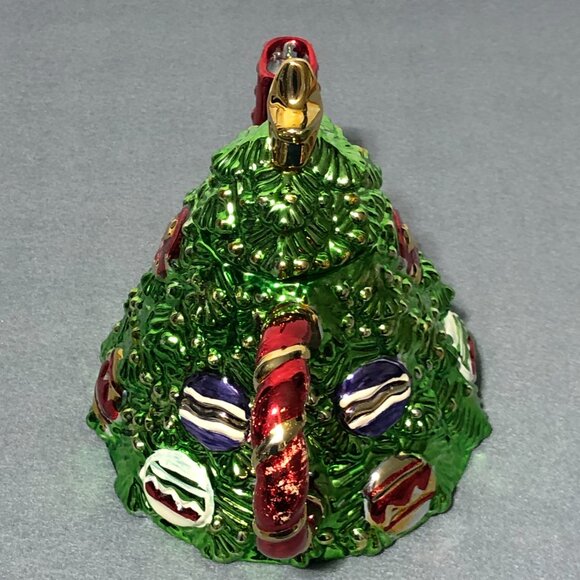 Ceramic Christmas Tree Teapot Hand Painted Metallic Glazed 1998 By Allure Home - Picture 2 of 16